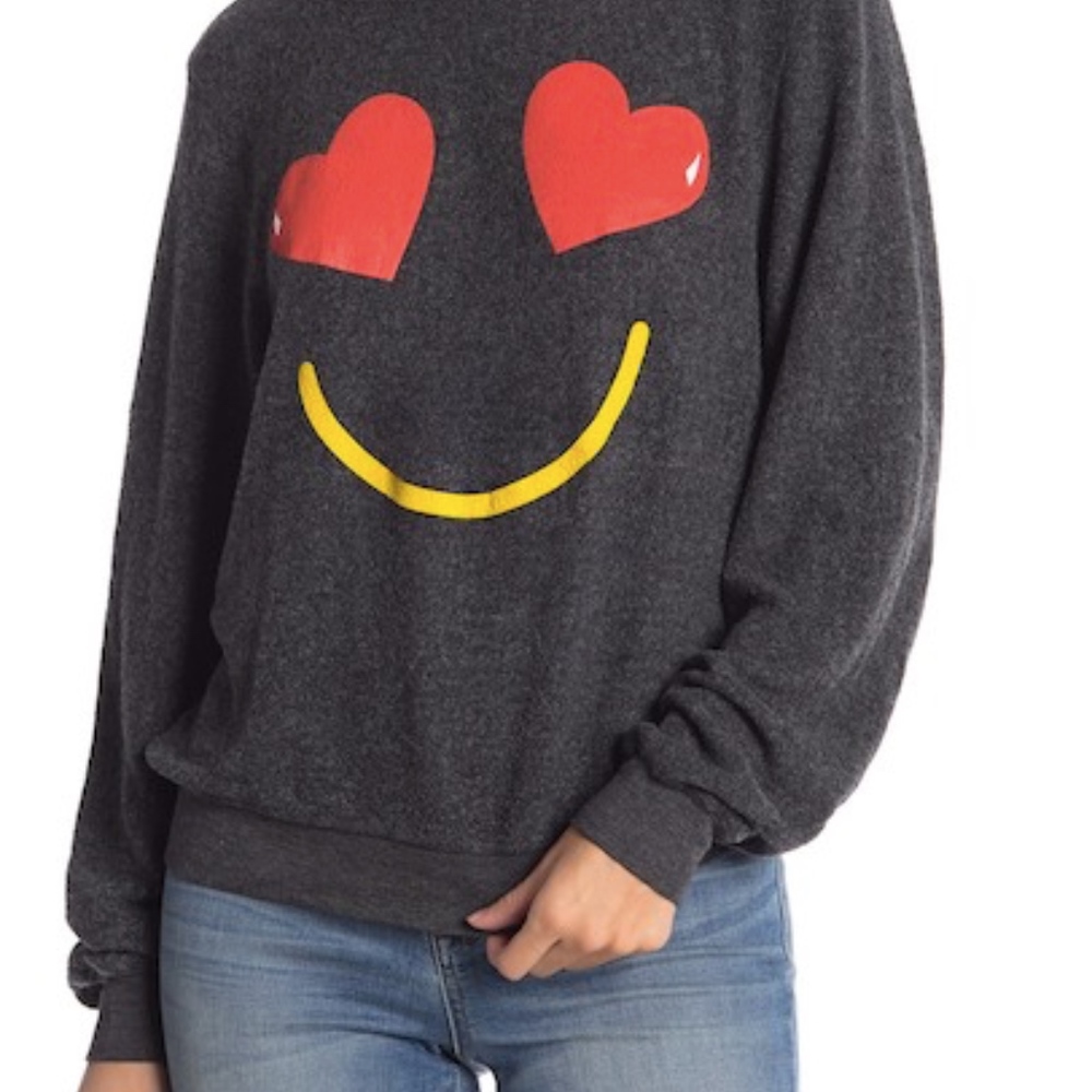 WILDFOX heart smile pullover crewneck sweatshirt - Picture 7 of 7